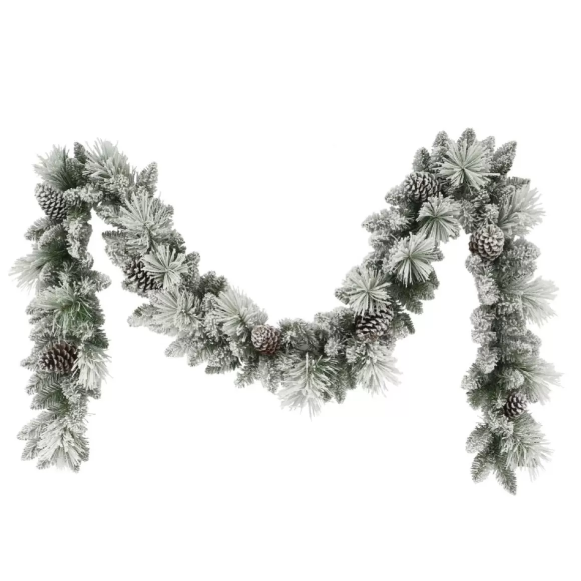 Puleo International 9' 10" Flocked Berkshire Spruce Garland