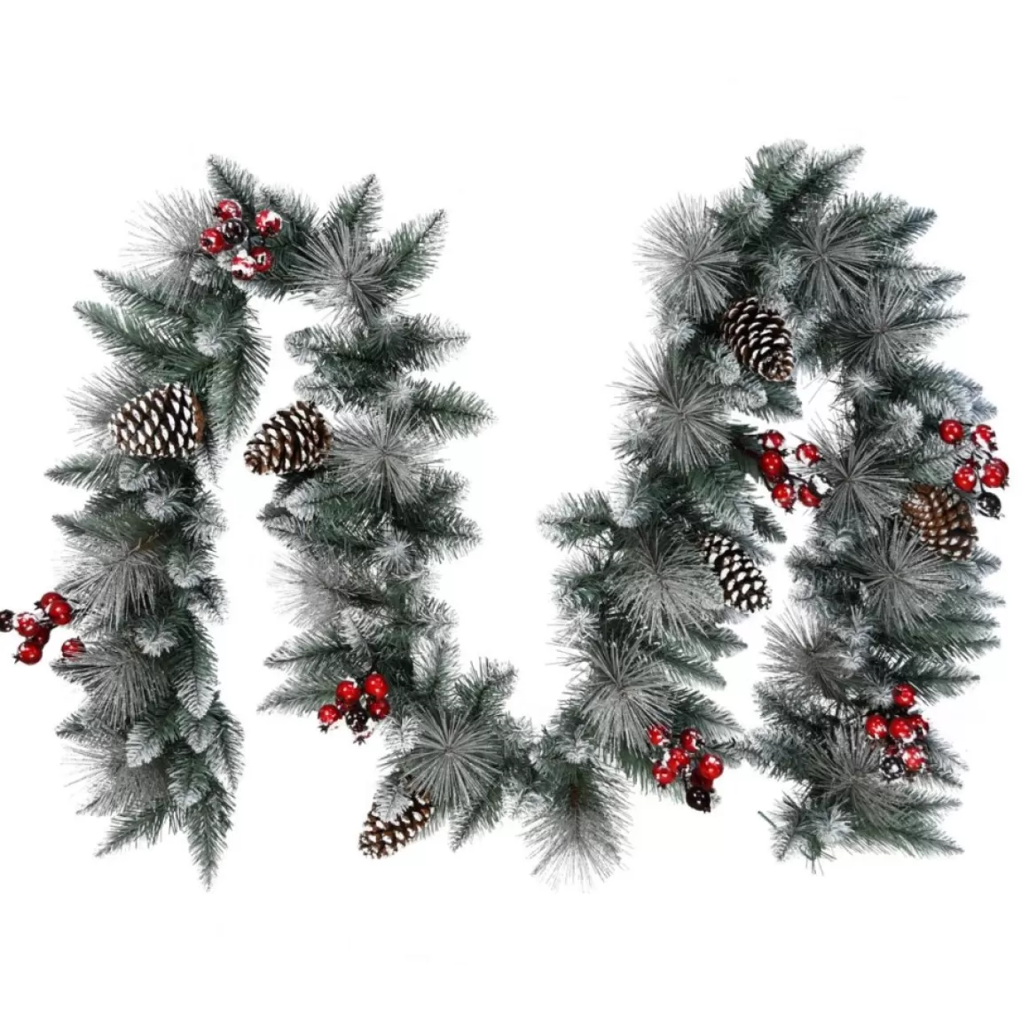 Puleo International 9' Sterling Pine Garland With Silver Glitter