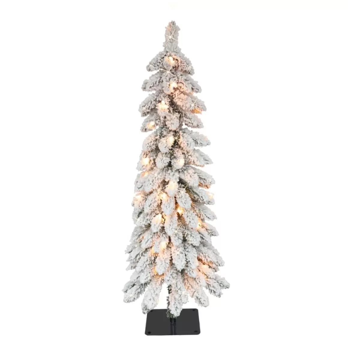 Puleo International Flocked Alpine Pencil Artificial Christmas Tree