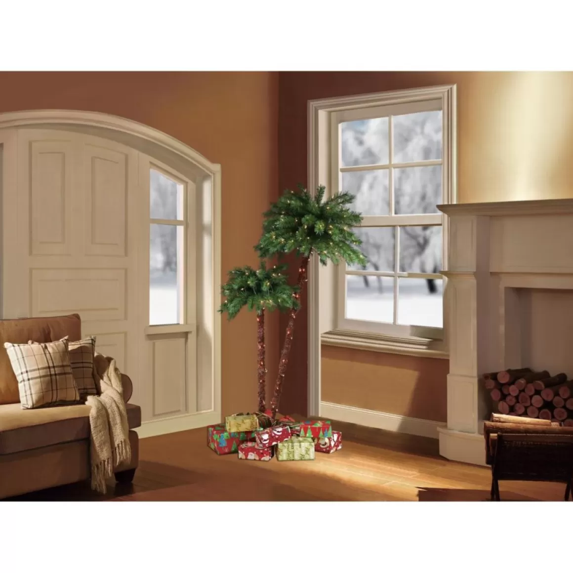 Puleo International Premium 3.5'/6' Artificial Palm Tree W/ 175 Lights