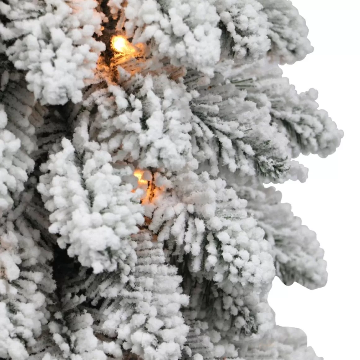 Puleo International Puleo Intl. 5' Pre-Lit Flocked Pencil Alpine Artificial Christmas Tree