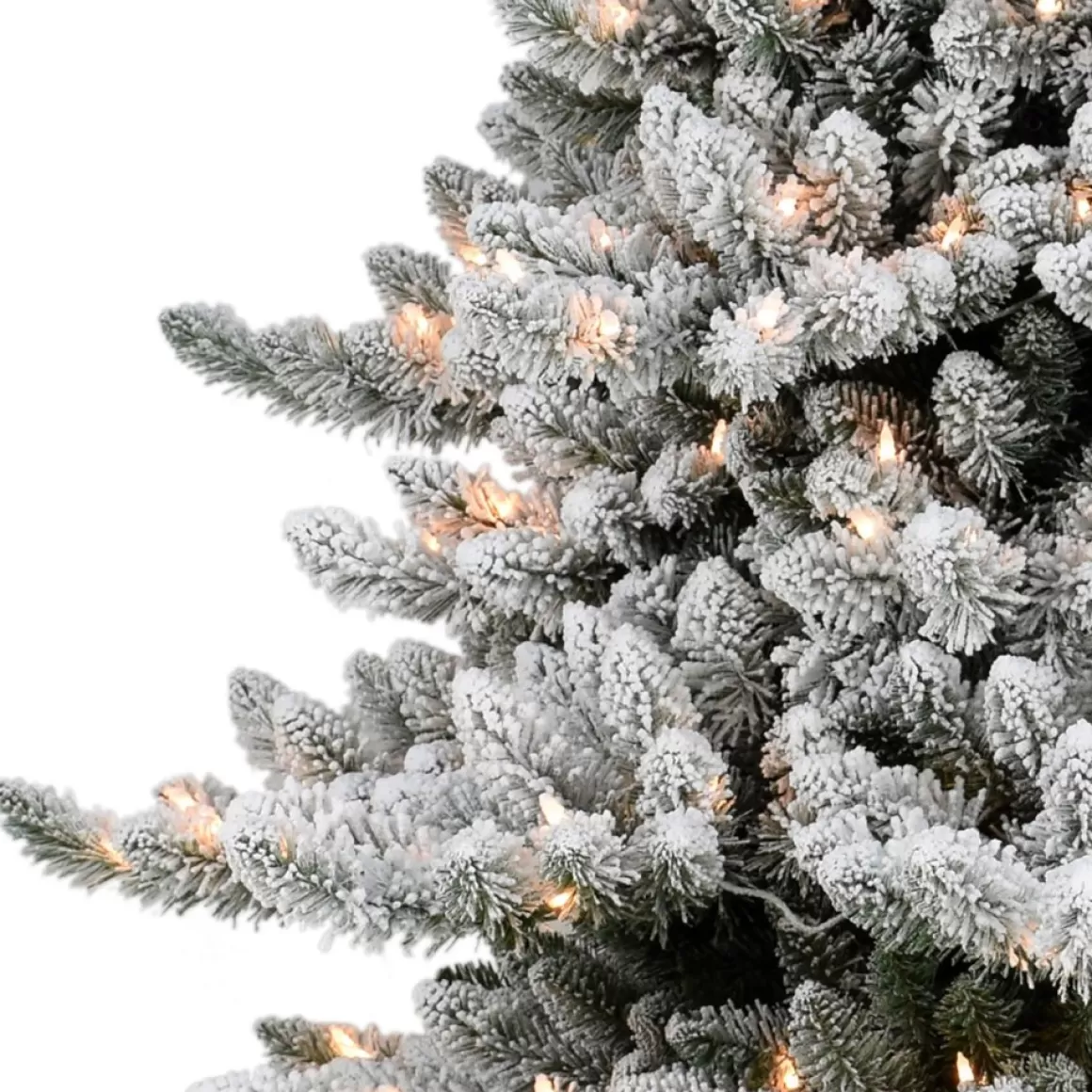 Puleo International Puleo Intl. 6.5' Pre-Lit Royal Majestic Spruce Green Tree Flocked Tree
