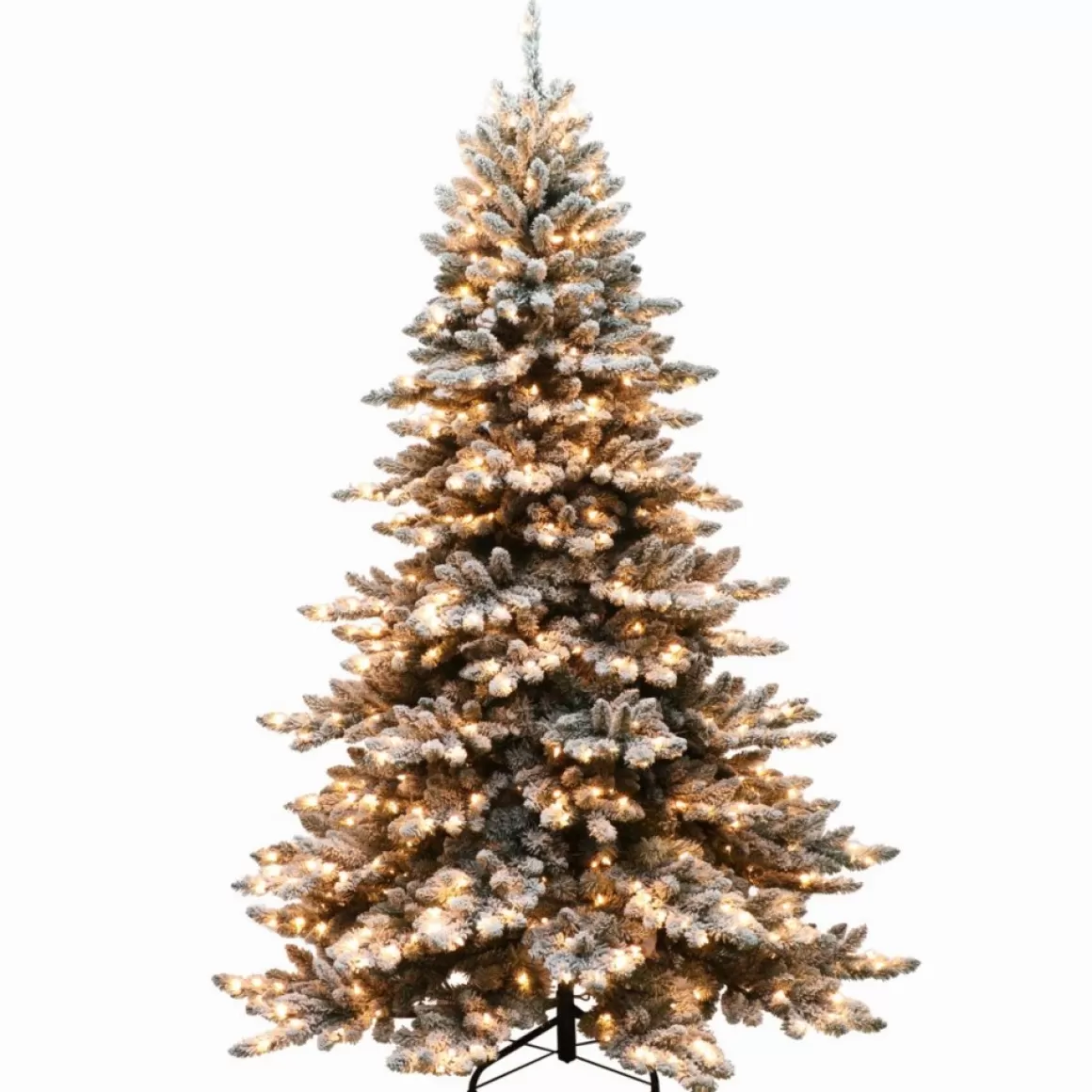 Puleo International Puleo Intl. 6.5' Pre-Lit Royal Majestic Spruce Green Tree Flocked Tree