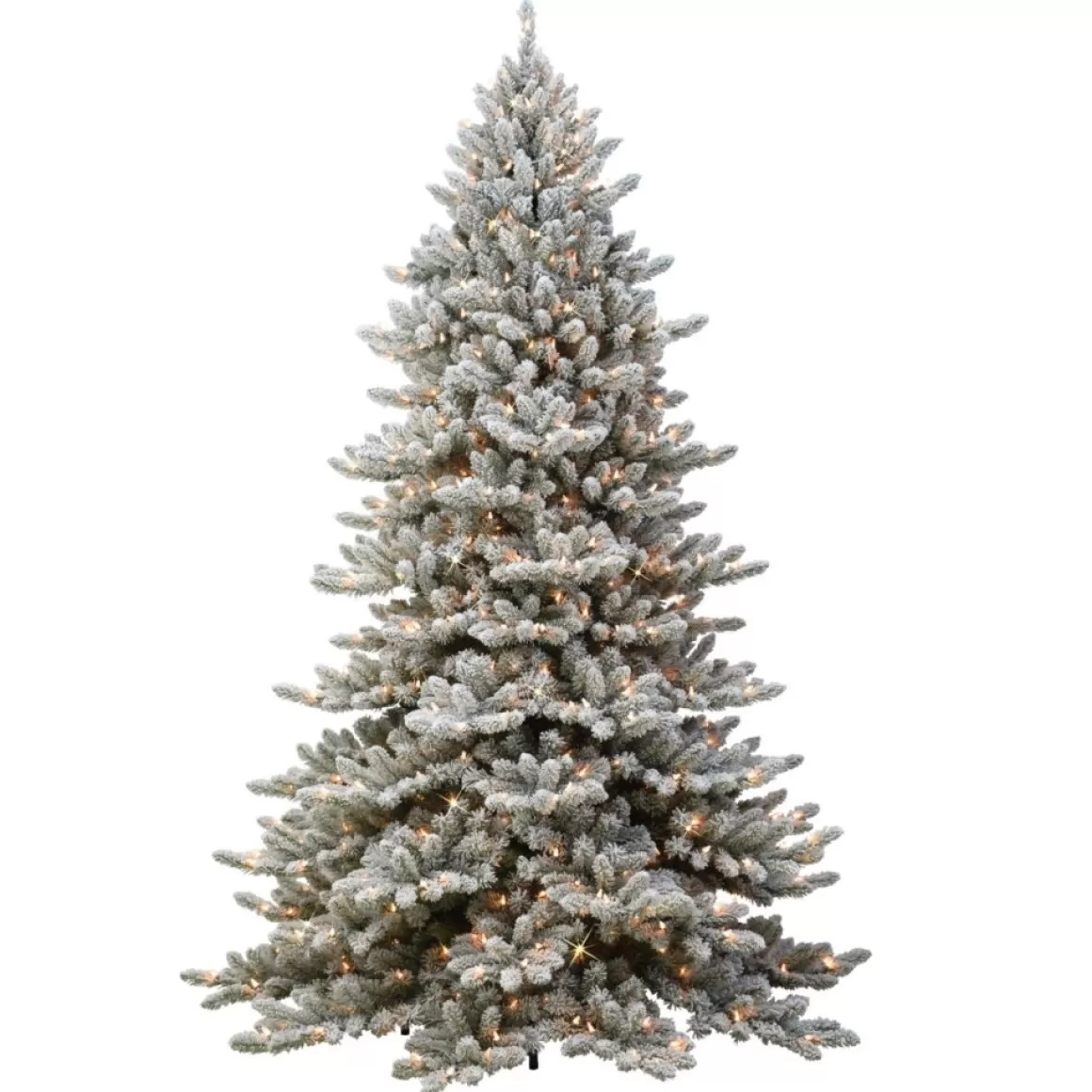 Puleo International Puleo Intl. 7.5' Pre-Lit Royal Fraser Fir Flocked Tree W/ Memory Tips