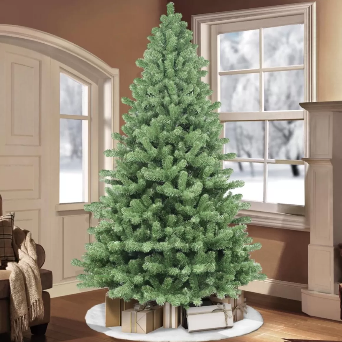 Puleo International Puleo Intl. 7.5' Vermont Spruce Artificial Christmas Tree With Stand