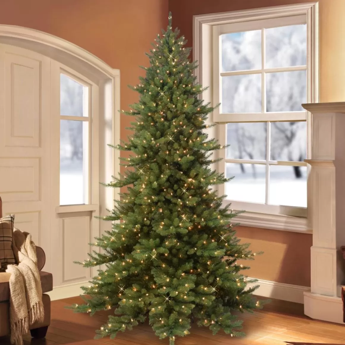 Puleo International Puleo Intl. 9' Prelit Royal Fraser Fir Green Tree With Memory Tips