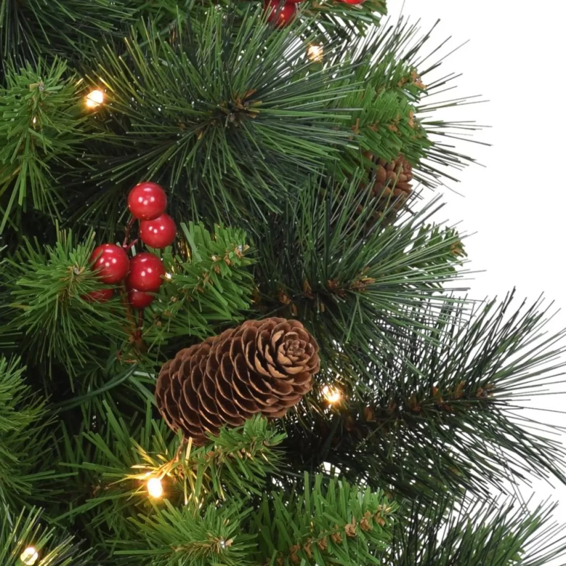 Puleo International Puleo Intl. Prelit 2' Table Top Artificial Christmas Tree In Gold Base
