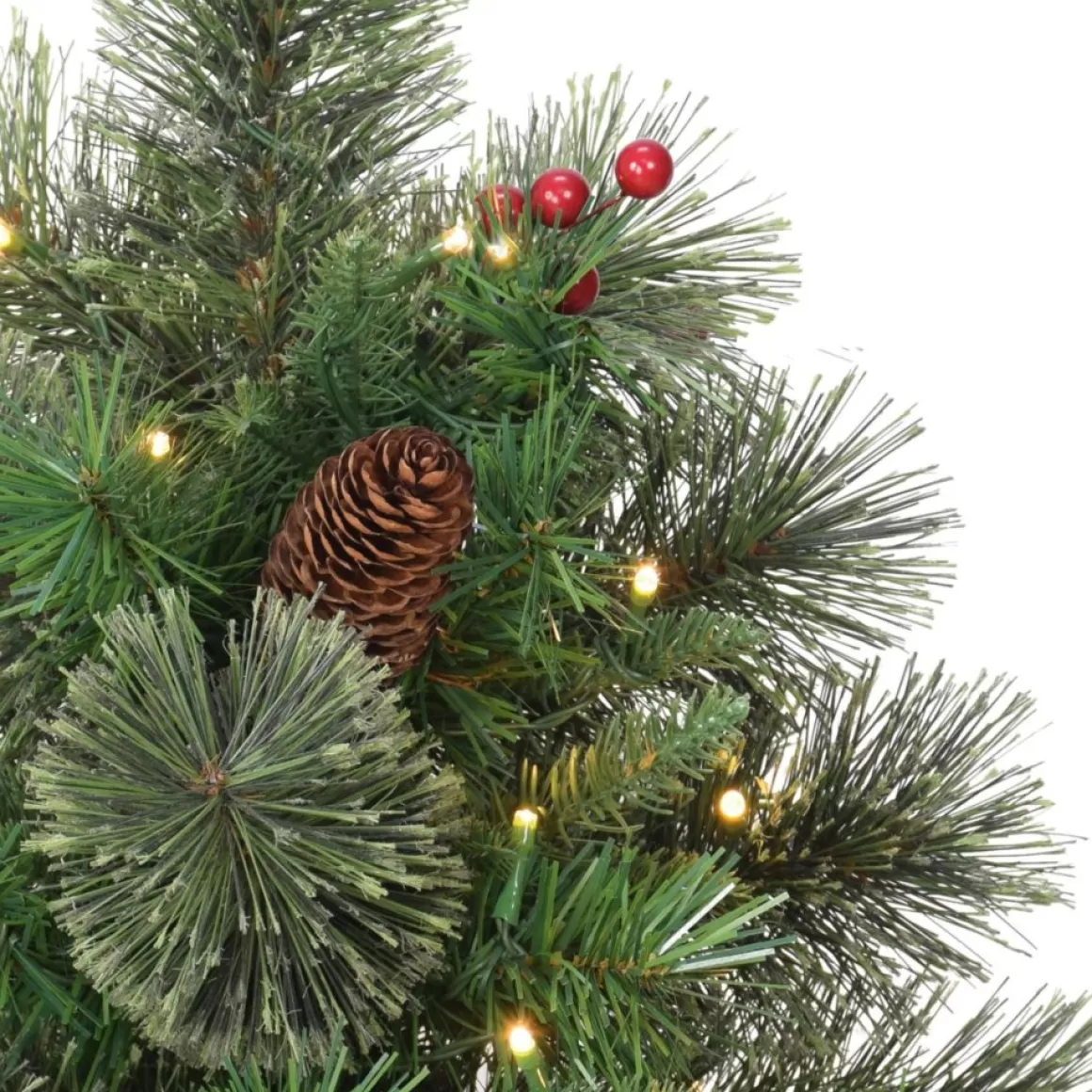 Puleo International Puleo Intl. Pre-Lit 2' Table Top Artificial Christmas Tree In Red Base