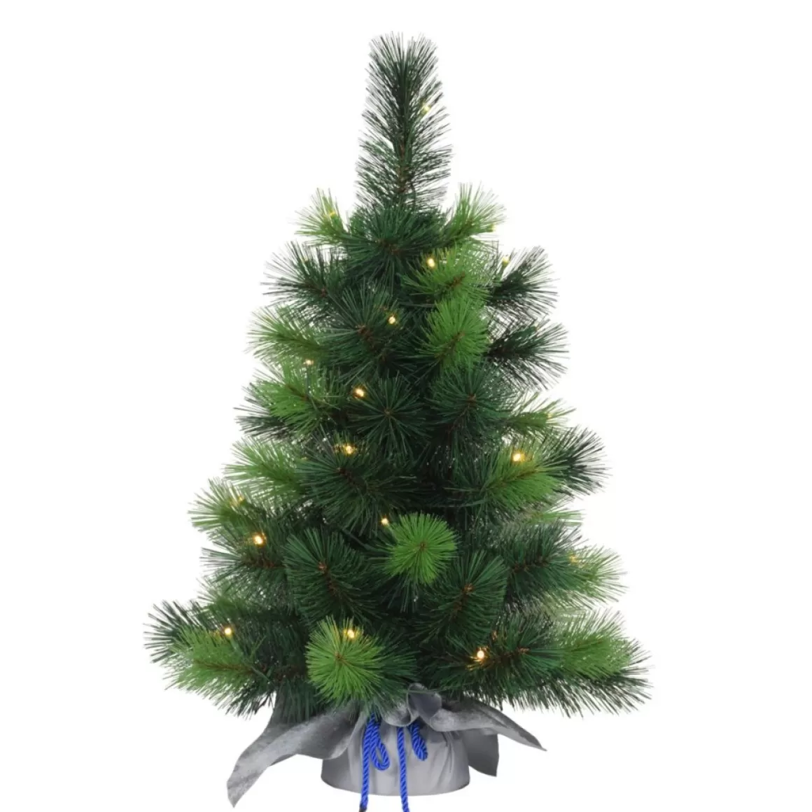 Puleo International Puleo Intl. Pre-Lit 2' Table Top Artificial Christmas Tree Silver Sac