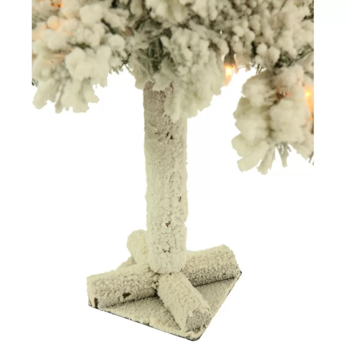 Almo Set Of 3 Snowy Alpine Trees With Clear Lights (2-Ft. 3-Ft. 4-Ft.)