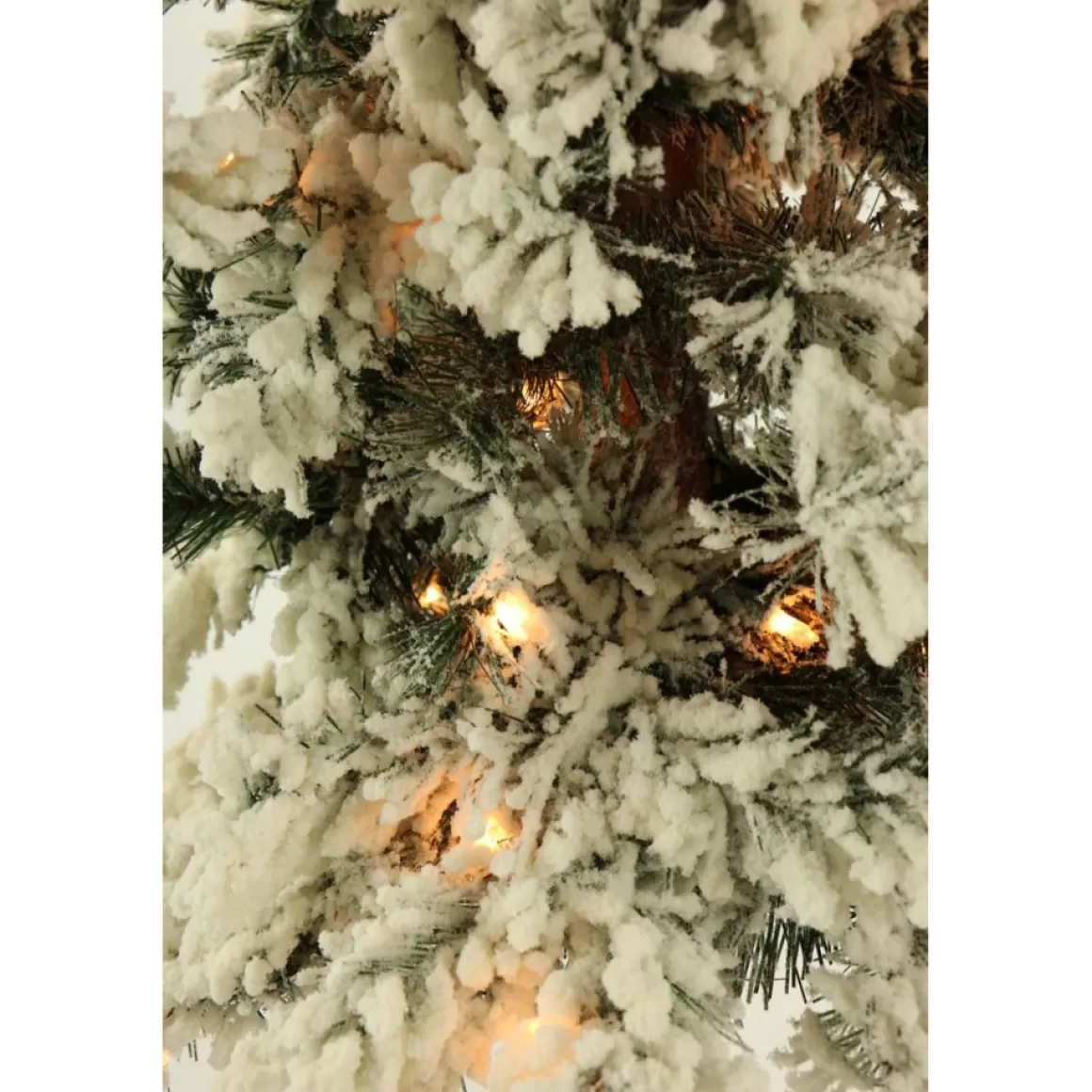 Almo Set Of 3 Snowy Alpine Trees With Clear Lights (2-Ft. 3-Ft. 4-Ft.)