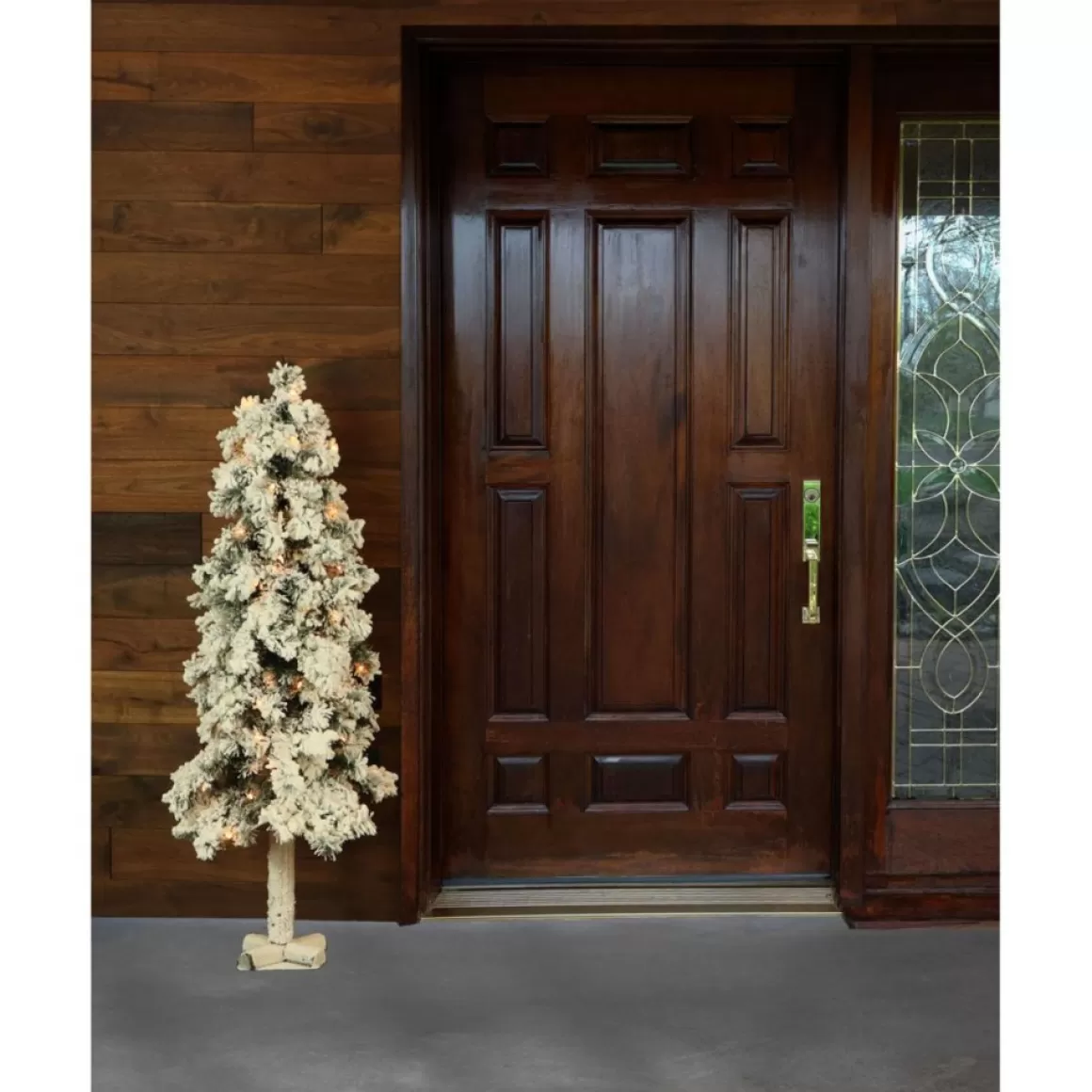 Almo Set Of 3 Snowy Alpine Trees With Clear Lights (2-Ft. 3-Ft. 4-Ft.)