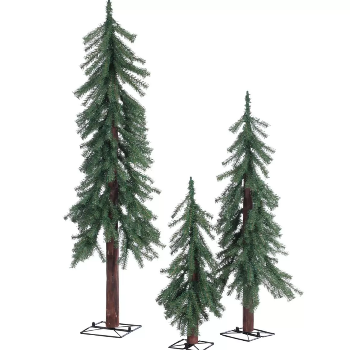 Gerson Set Of 3 Unlit Alpine Trees