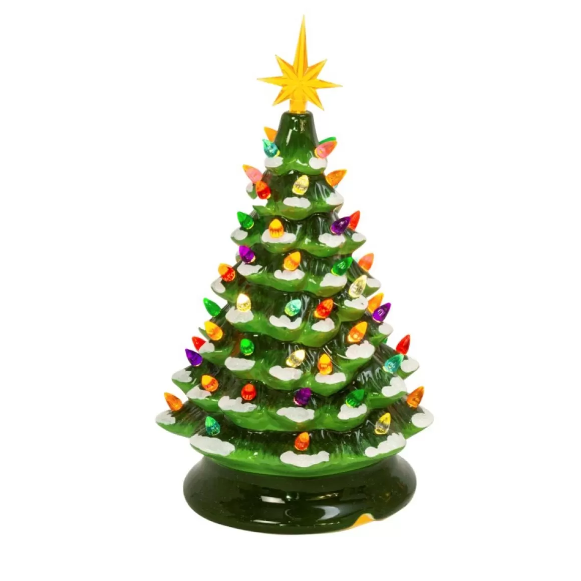 Gerson The Company 13.98" Green Battery-Operated Musical Dolomite Tree