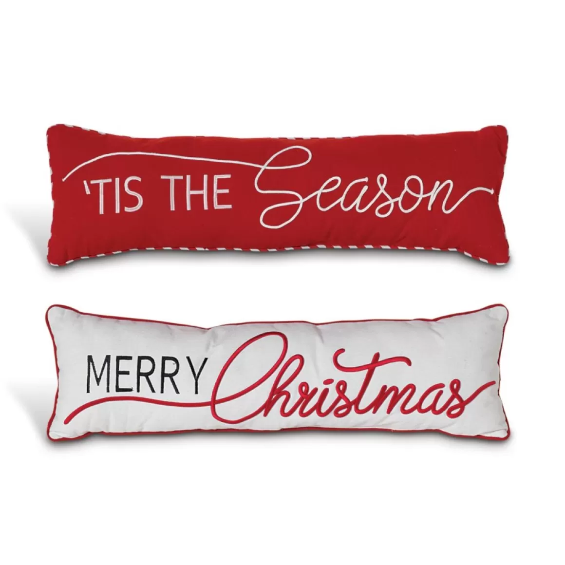 Gerson The Company Set Of 2 30" Fabric Holiday Design Pillows