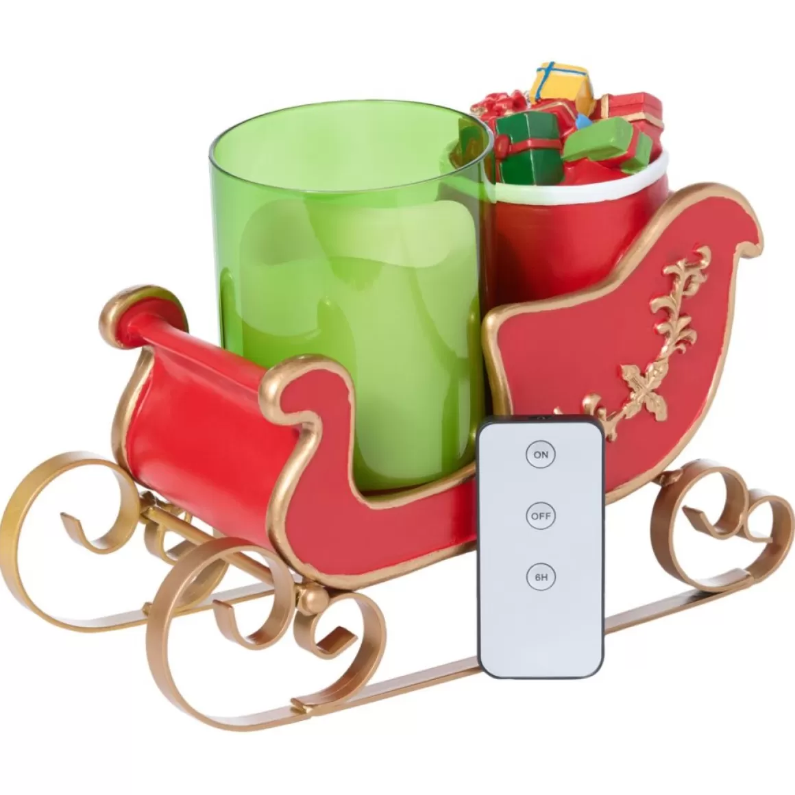 Unmatched Led Sleigh Candle Holder With Flameless Candle