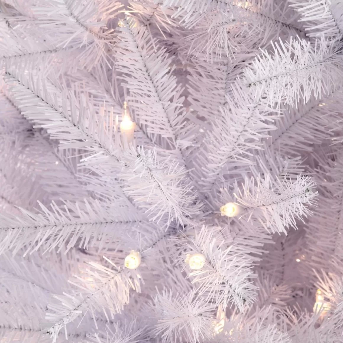 Puleo International White Franklin Fir 4-1/2' Artificial Christmas Tree With Clear Lights