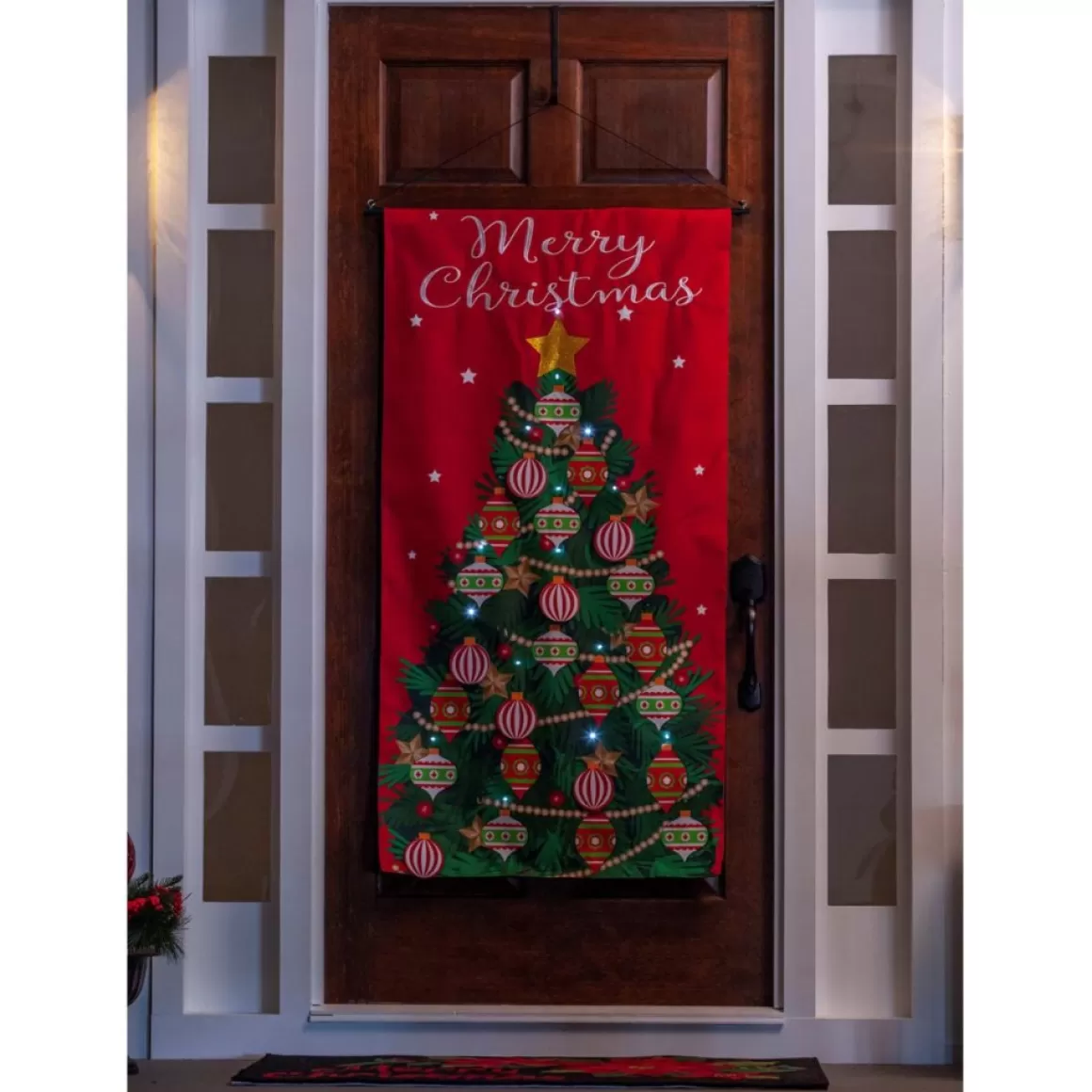 Wind & Weather Wind And Weather Led Hanging Holiday Door Banner