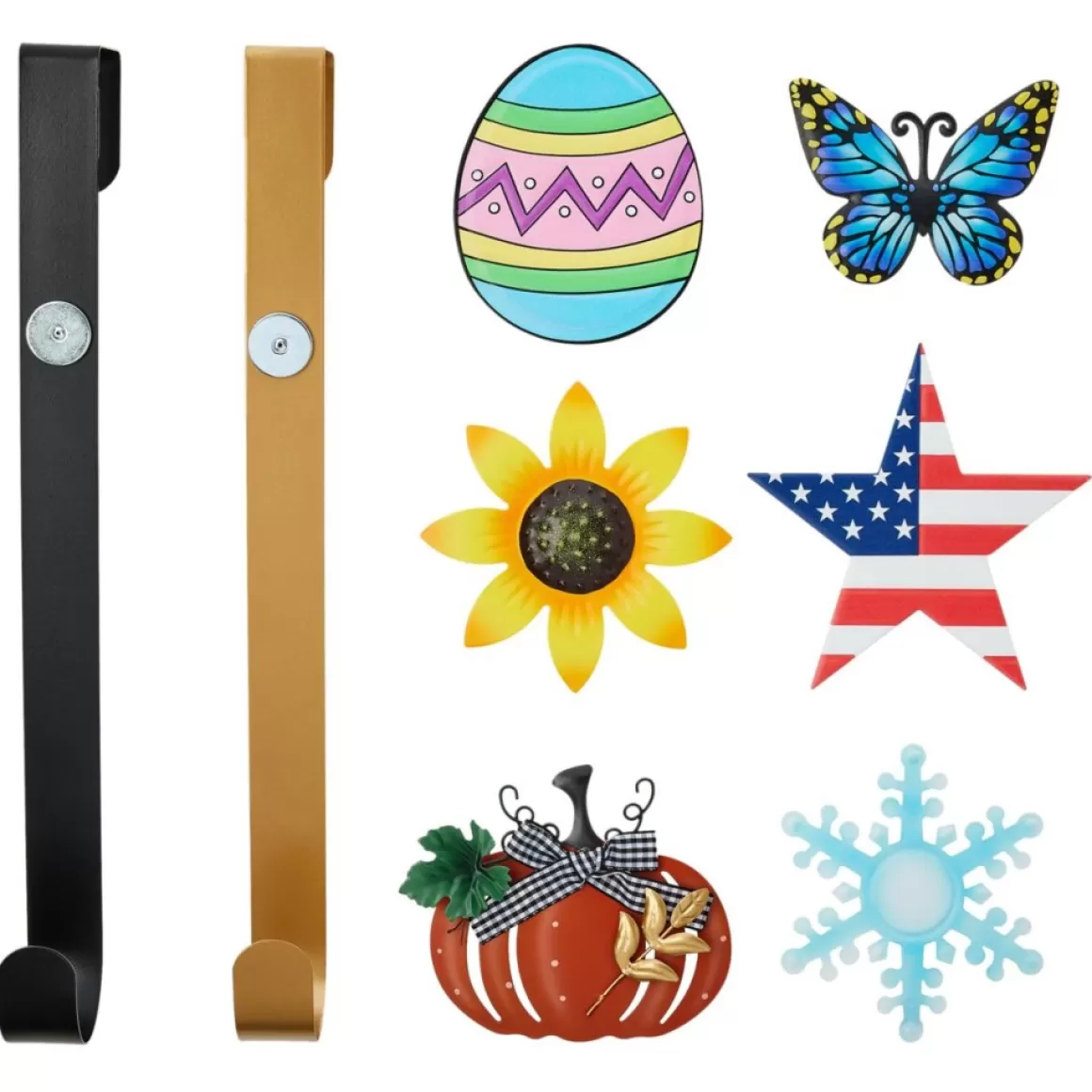 Wind & Weather Wind And Weather Metal Interchangeable Wreath Hanger W/6 Seasonal Icons