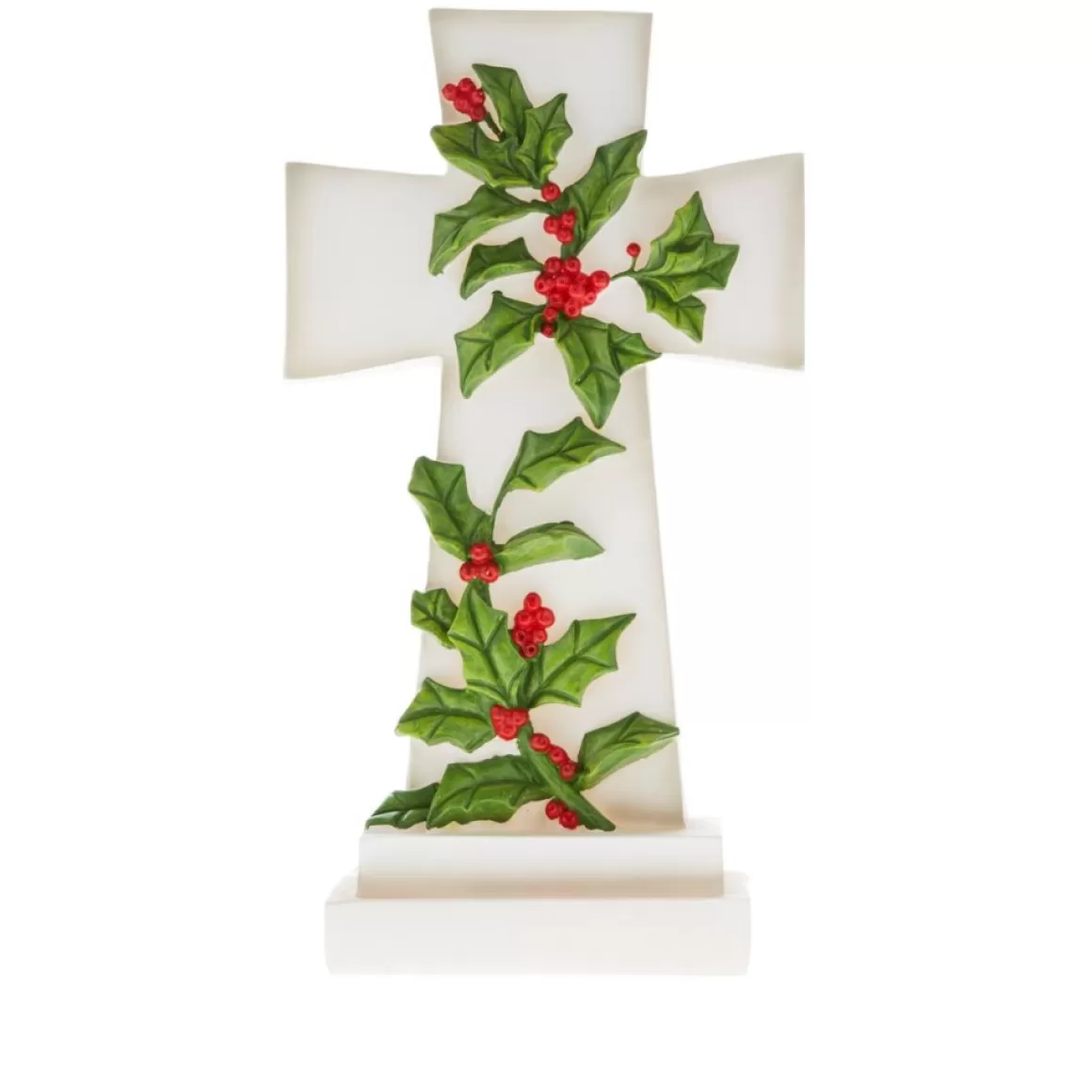 Winter Lane 12" Illuminated Holiday Cross With 6-Hour Timer