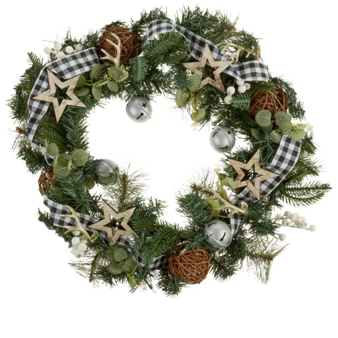 Winter Lane 26" Led Antler Wreath With 9 Functions