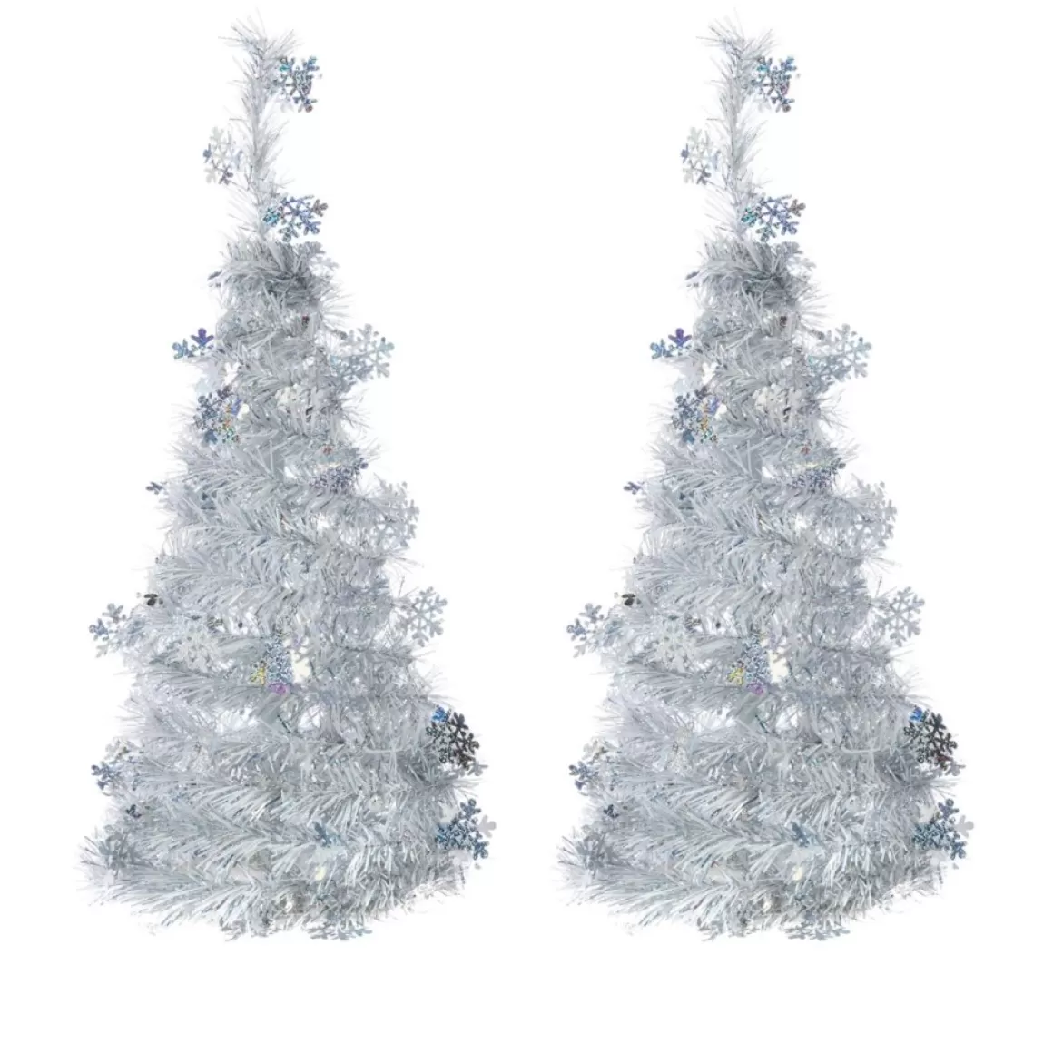 Winter Lane 2-Pack 2' Pop-Up Tinsel Holiday Trees