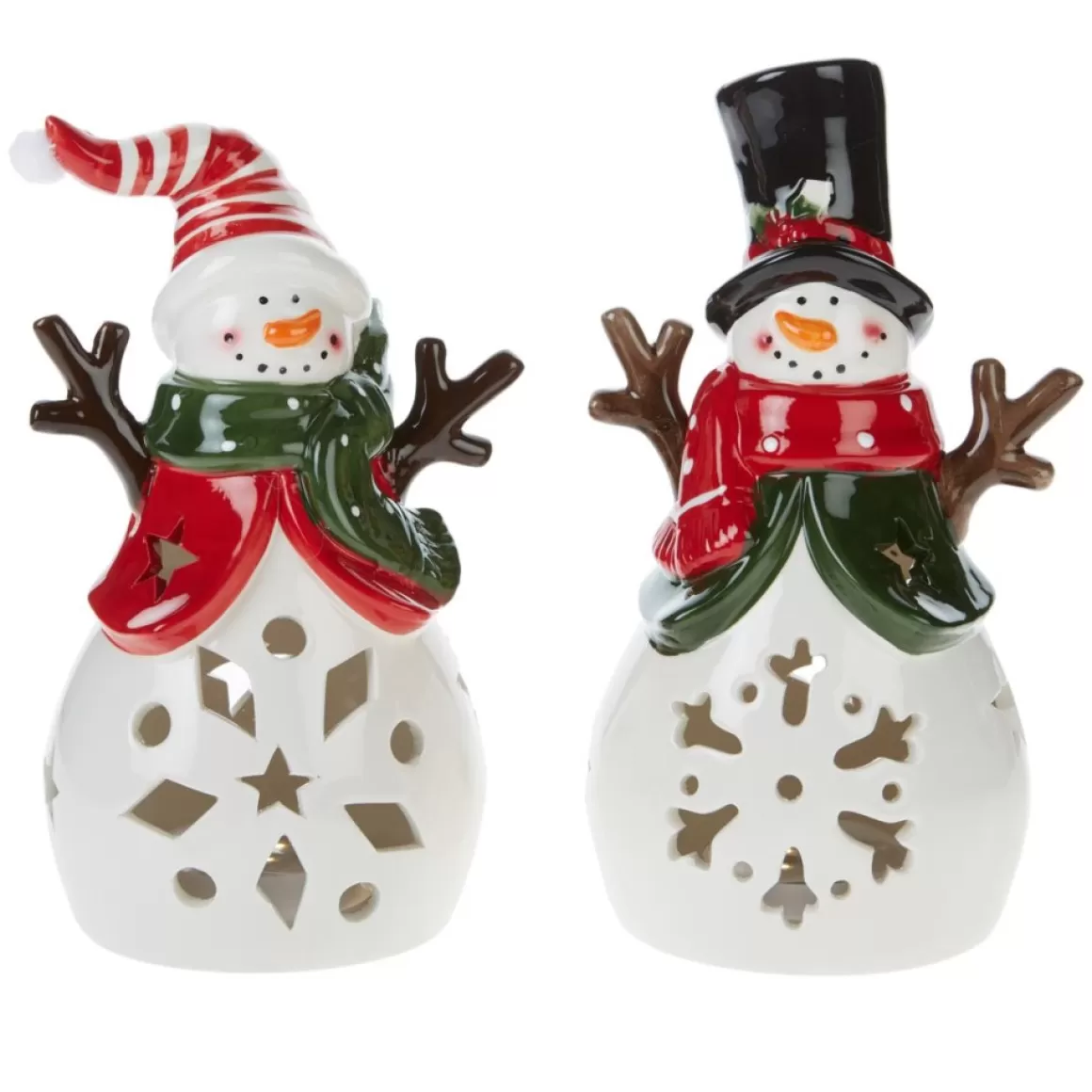 Winter Lane Illuminated Holiday Belly Figures 2-Pack