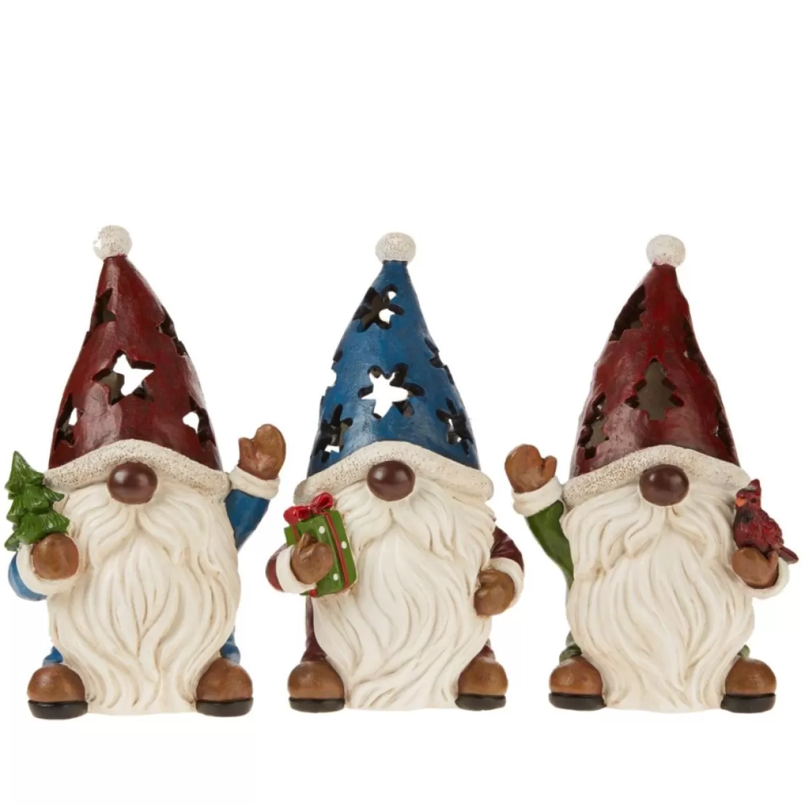 Winter Lane Led Cutout Gnome Figures - Set Of 3