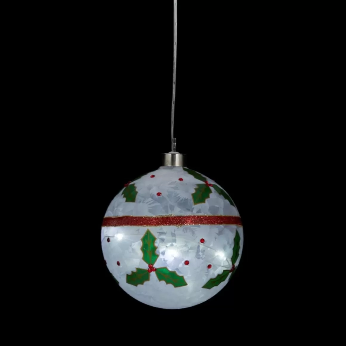Winter Lane Oversized Led Ornaments With Timer - Set Of 3