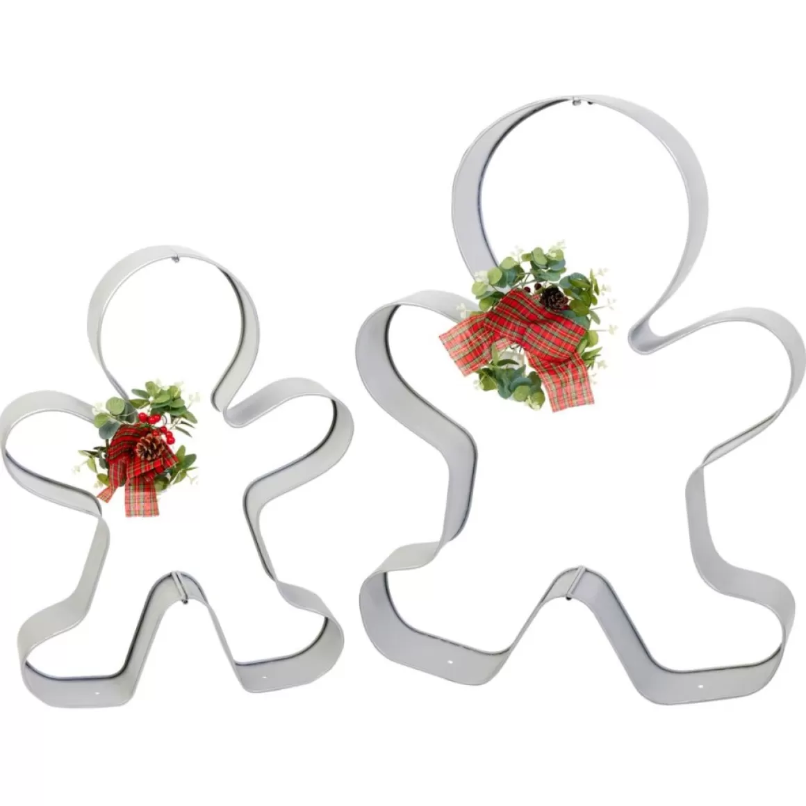 Winter Lane Set Of 2 Cookie Cutter Decorations With Led Corsages
