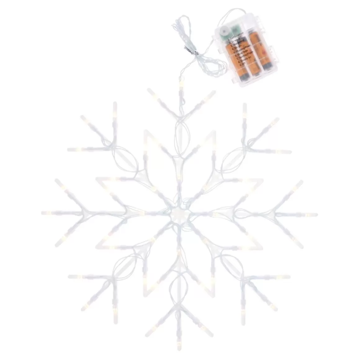 Winter Lane Set Of 2 Twinkle Snowflakes With 6-Hour Timer