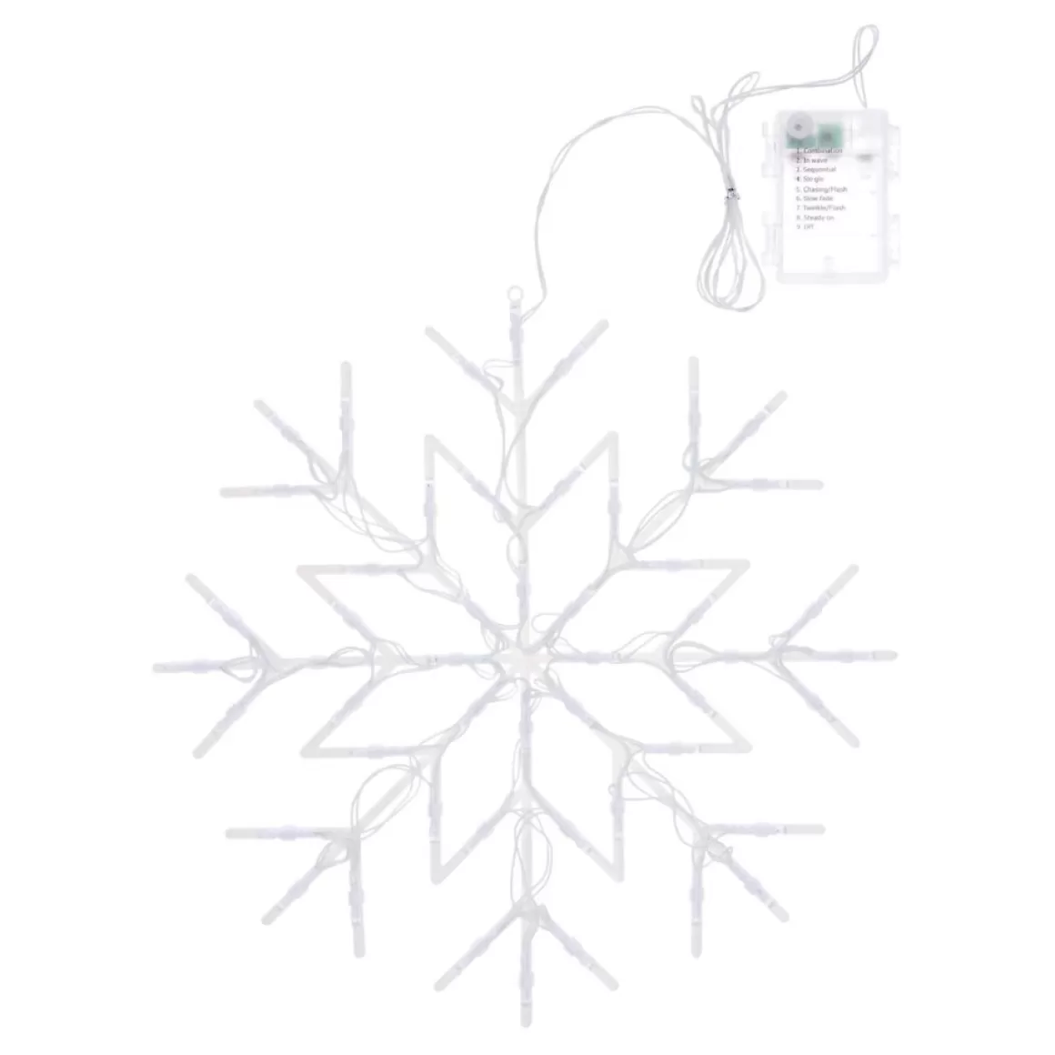 Winter Lane Set Of 2 Twinkle Snowflakes With 6-Hour Timer